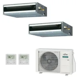 Klimaanlage Fujitsu Duo Split 7+12 KL-Kanal AOEG18KBCA2
