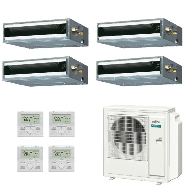 Klimaanlage Fujitsu Quadri Split 9+9+9+9 KL-Kanal AOEG36KBTA5
