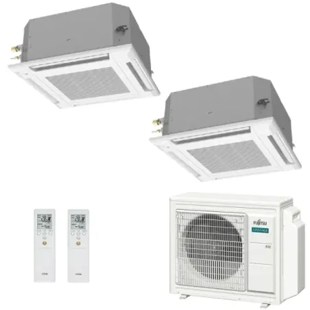 Klimaanlage Fujitsu Duo Split 9+18 Kassettengerät AOEG24KBCA3