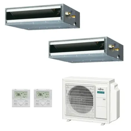 Klimaanlage Fujitsu Duo Split 12+15 Kanalisierbar AOEG24KBCA3