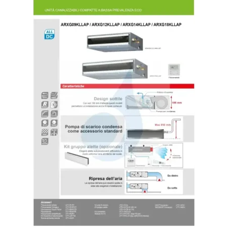 Fujitsu Mono Split 15000 Btu ARXG14KLLAP AOEG14KATA 220v