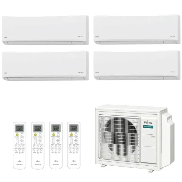 Fujitsu Quadri Split 7+9+9+12 KN WiFi AOEG30KBTA4 Weiß
