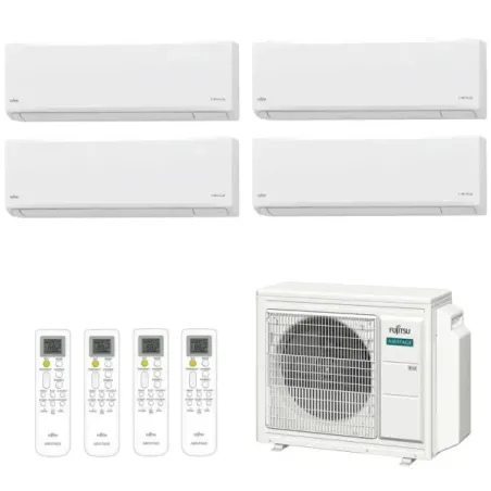 Fujitsu Quadri Split 7+9+9+12 KN WiFi AOEG30KBTA4 Weiß