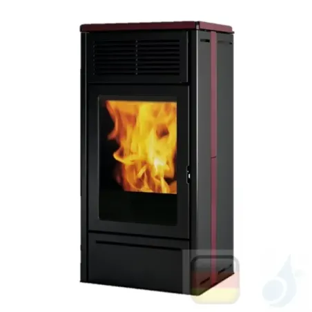 Edilkamin Pelletofen Nara2 Plus 9.2 kW Ductable Bordeaux Beschichtungstyp keramic A+ EdilK-809950