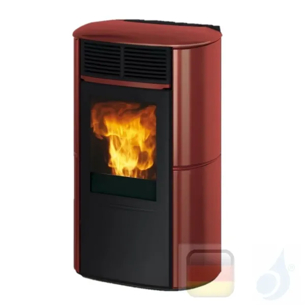 Edilkamin Pelletofen Aris UP Plus 8.0 kW Ductable Bordeaux Beschichtungstyp keramic A+ EdilK-806890