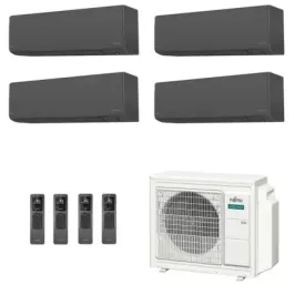 Fujitsu Quadri Split 7+9+9+12 KJ-B WiFi AOEG30KBTA4 Schwarz