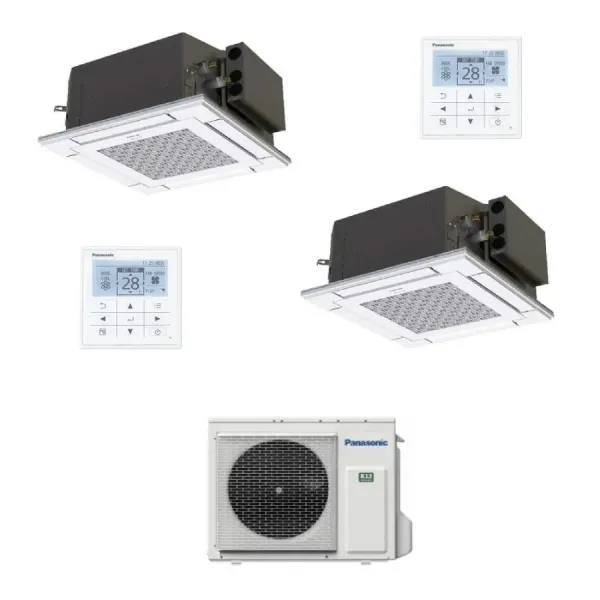 Klimaanlagen Panasonic Duo Split 9+9 Btu 60 x 60 4 wege CU-2Z41CBE