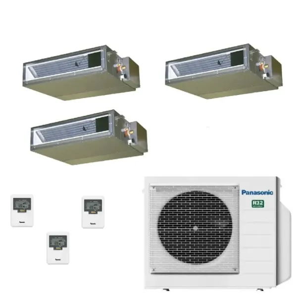Klimaanlagen Panasonic Trio Split 9+9+12 Btu Ducted CU-3Z68CBE