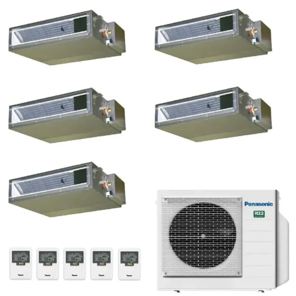 Klimaanlagen Panasonic Penta Split 9+9+9+9+9 Btu Ducted CU-5Z90CBE