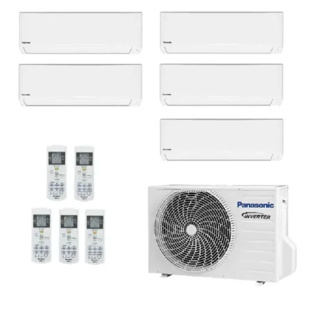 Klimaanlagen Panasonic Penta Split TZ Kompakt 7+7+7+7+12 btu CU-5Z90CB