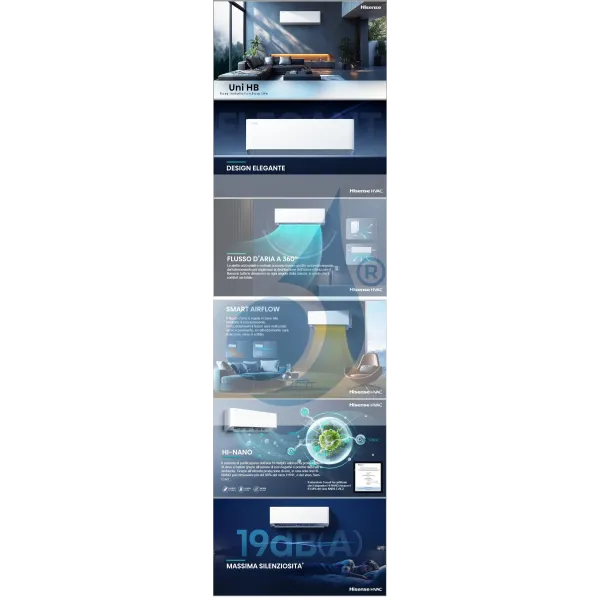 Hisense Penta Split 9+9+12+12+12 UNI HB 5AMW105U4RQC
