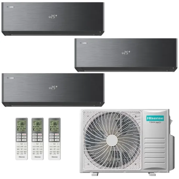 Klimaanlagen Hisense Trio Split 9+9+12 Energy PRO X 4AMW81U4RJC
