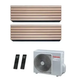 Toshiba Duo Split 9+9 Btu Daiseikai 10 WOOD RAS-2M18G3AVG-E
