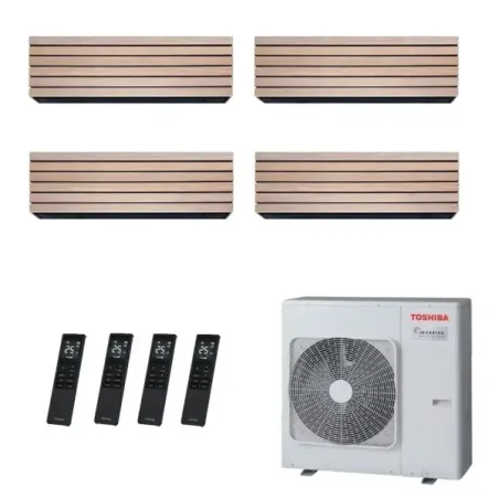 Toshiba Quadri Split 12+12+12+12 Btu Daiseikai 10 WOOD RAS-4M27G3AVG-E