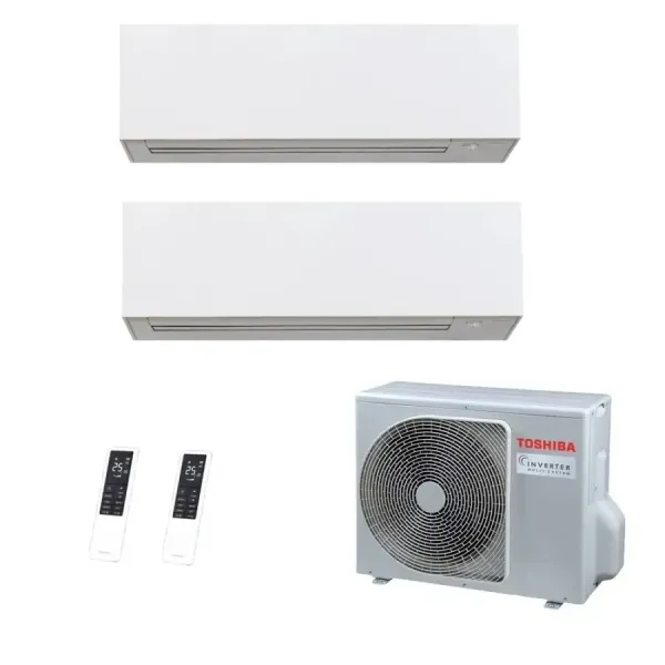 Toshiba Duo Split 9+12 Btu Daiseikai 10 WHITE RAS-2M14G3AVG-E