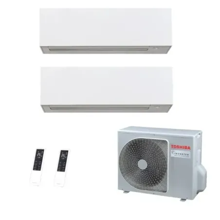 Toshiba Duo Split 9+12 Btu Daiseikai 10 WHITE RAS-2M14G3AVG-E