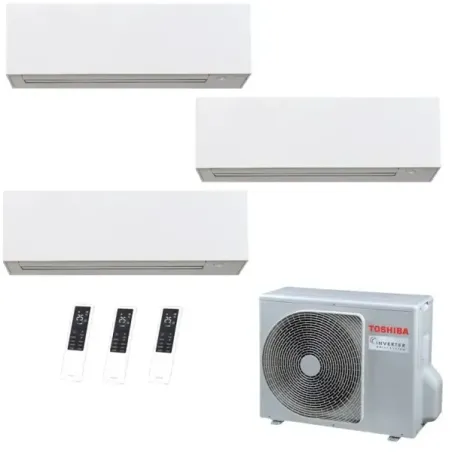 Toshiba Trio Split 9+12+12 Btu Daiseikai 10 WHITE RAS-3M18G3AVG-E