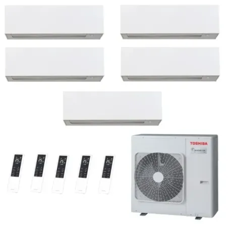 Toshiba Penta Split 9+9+9+12+12 Btu Daiseikai 10 WHITE RAS-5M34G3AVG-E
