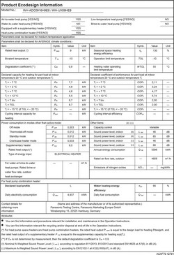 Panasonic Wärmepumpe KIT-AXC09HE8 9 kW 400 v Aquarea T-CAP